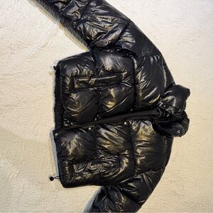 Zara Glossy Black Outerwear